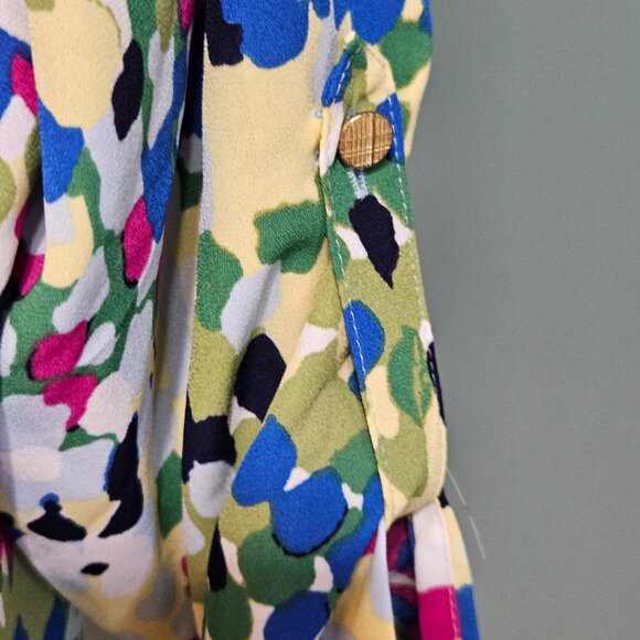 Investments Multi Color Tie Front Blouse - Picture 4 of 5